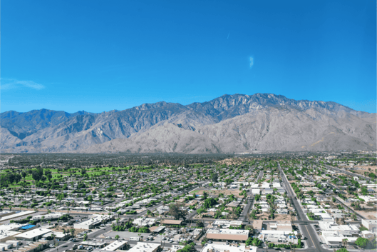 Skyline over Palm Springs, CA, USA. 